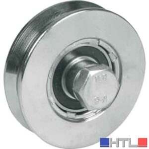 RUOTA CON BULLONE PER CANCELLI A 2 CUSCINETTI 120 mm