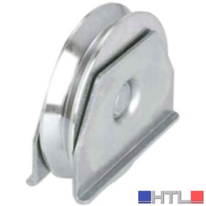 RUOTA CON SUPPORTO LATERALE PER CANCELLI GOLA Y 100 mm