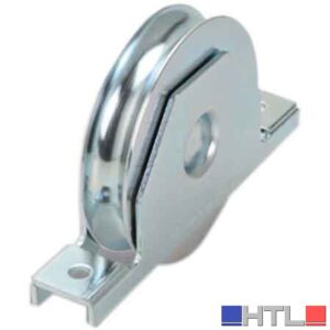 RUOTA CON SUPPORTO INTERNO PER CANCELLI GOLA TONDA  100 mm - Gola Ø 14 mm