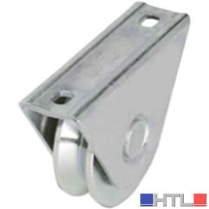 RUOTA CON SUPPORTO ESTERNO PER CANCELLI GOLA Y 80 mm