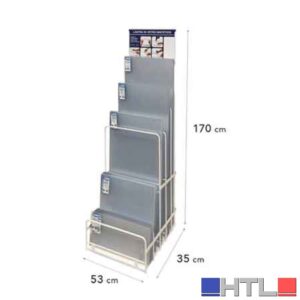 ESPOSITORE MINI PER VETRO SINTETICO cm 53x29x130h - 75 pezzi
