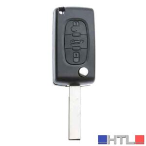 GUSCIO PER CHIAVE AUTO CITROEN/LANCIA/PEUGEOT 'HU83BRS8N' 3 Bottoni