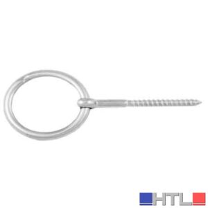 VITE PER LEGNO CON ANELLO INOX 6x60 mm (Ø 6 mm) (Confezione da 10 pezzi)