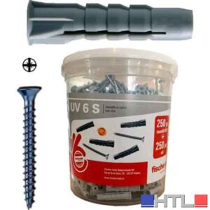 TASSELLO CON VITE 'UV' IN BARATTOLO UV 10S - Barattolo 50 pezzi