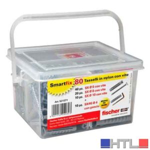 TASSELLO CON VITE 'SMARTFIX BOX' Confezione 80 pezzi