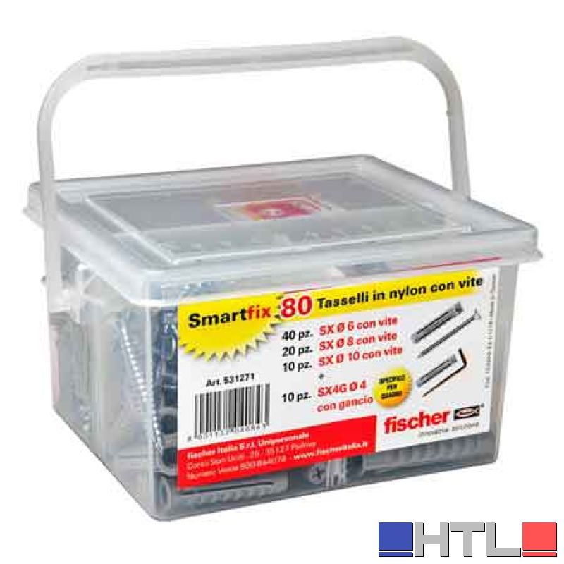 TASSELLO CON VITE 'SMARTFIX BOX' Confezione 80 pezzi