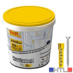 TASSELLO CON VITE IN BARATTOLO 'RX' Ø  8x42 mm - vite 5,0x45 mm - Confezione 100 pezzi