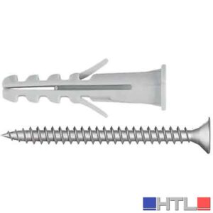 TASSELLO CON VITE E BORDO 'AX05' Ø 10x50 mm - vite 6x60 mm (Confezione da 25 pezzi)