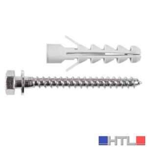 TASSELLO CON VITE E BORDO 'AZ01' Ø 10x50 mm - vite 7x65 mm (Confezione da 50 pezzi)