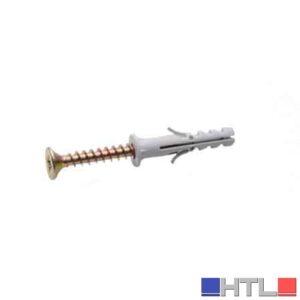 TASSELLO A ESPANSIONE CON COLLARINO IN NYLON  Ø 6x30 mm - vite-screw 5,0x40 mm (Confezione da 200 pezzi)