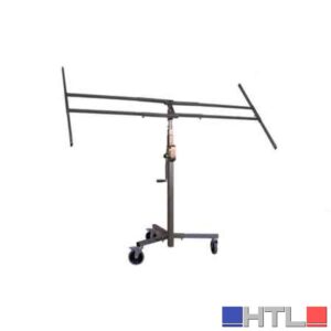 ALZALASTRE TELESCOPICO A CREMAGLIERA CON RUOTE 110x76 cm - 153h