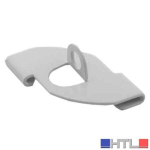 CLIP DI SUPPORTO ORIZZONTALE CON FORO PER PENDINATURA 24-26 mm - bianco (Confezione da 100 pezzi)