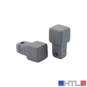TERMINALE PER PROFILI JOLLY QUADRO EFFETTO PIETRA H 10 mm, Col. Antracite - Confezione 2 pezzi