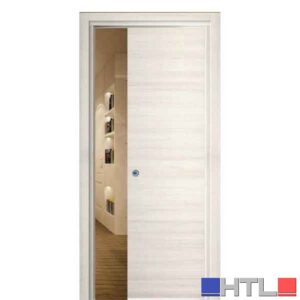 PORTA SCORREVOLE REVERSIBILE PALISSANDRO BIANCO EFFETTO VENATO 600x2100h mm