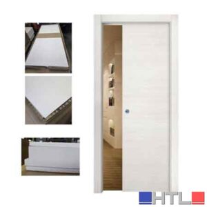 PORTA SCORREVOLE REVERSIBILE OLMO BIANCO EFFETTO VENATO 600x2100h mm