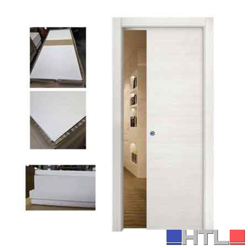PORTA SCORREVOLE REVERSIBILE OLMO BIANCO EFFETTO VENATO 900x2100h mm