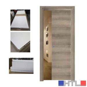 PORTA SCORREVOLE REVERSIBILE OLMO NOCCIOLA EFFETTO VENATO 600x2100h mm