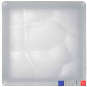 VETROMATTONE ONDULATO BIANCO SATINATO 19x19x8 cm (Confezione da 6 pezzi)