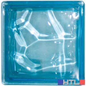 VETROMATTONE ONDULATO CELESTE 19x19x8 cm (Confezione da 6 pezzi)