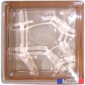 VETROMATTONE ONDULATO ROSA 19x19x8 cm (Confezione da 6 pezzi)