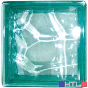 VETROMATTONE ONDULATO VERDE 19x19x8 cm (Confezione da 6 pezzi)
