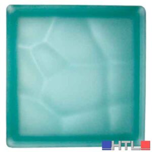 VETROMATTONE ONDULATO VERDE SATINATO 19x19x8 cm (Confezione da 6 pezzi)