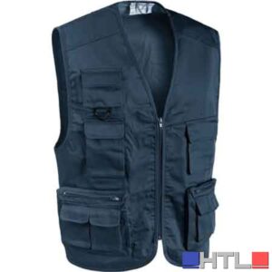 GILET MULTITASCHE BLU Tg. L (52-54)