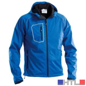GIUBBINO SOFTSHELL CON CAPPUCCIO 'FASTEN' BLU Tg. L (52-54)