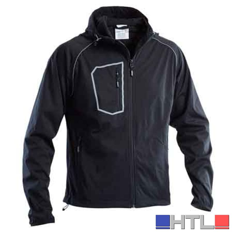 GIUBBINO SOFTSHELL CON CAPPUCCIO 'FASTEN' NERO Tg. L (52-54)