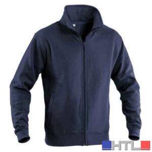 FELPA CON FULL ZIP BLU Tg. L (52-54)