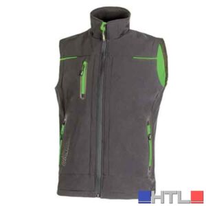 GILET SOFTSHELL 'UNIVERSE' GRIGIO/VERDE UPOWER Tg. L