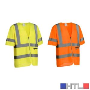 GILET ALTA VISIBILITA' CON MEZZA MANICA Tg. L - Colore Arancio