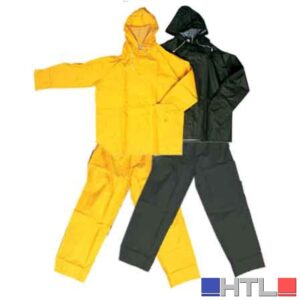 COMPLETO GIACCA E PANTALONE IMPERMEABILE 390 GR Tg. XL - colore giallo