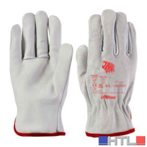 GUANTO FIORE BOVINO/CROSTA 'BRICK' UPOWER Tg. 10 (Confezione da 12 paia)