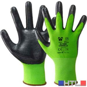 GUANTO PROFESSIONALE 'NBR CRINKLE' NERI Tg. 10 (Confezione da 12 paia)