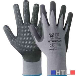 GUANTO PROFESSIONALE PUNTINATO 'NITRAL PLUS' NERI Tg. 10 (Confezione da 12 paia)