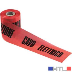 NASTRO SEGNALETICO 'ATTENZIONE CAVO ELETTRICO' 10 cm x 200 mt