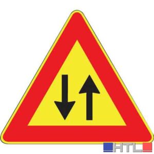 SEGNALE CANTIERE FIG.387 'DOPPIO SENSO DI CIRCOLAZIONE' 90 cm