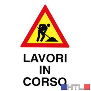 CARTELLO 'LAVORI IN CORSO' 40x60 cm (Confezione da 10 pezzi)