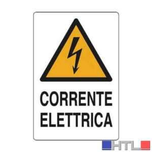 CARTELLO 'CORRENTE ELETTRICA' 20x30 cm (Confezione da 10 pezzi)