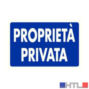 CARTELLO 'PROPRIETA' PRIVATA' 20x30 cm (Confezione da 10 pezzi)