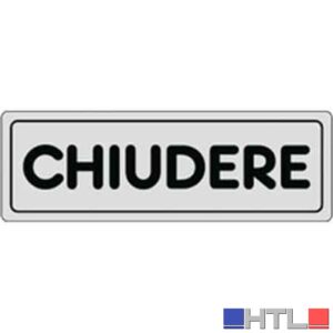 ETICHETTA 'CHIUDERE' 15x5 cm (Confezione da 10 pezzi)