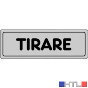 ETICHETTA 'TIRARE' 15x5 cm (Confezione da 10 pezzi)