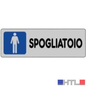 ETICHETTA 'SPOGLIATOIO UOMO' 15x15 cm (Confezione da 10 pezzi)