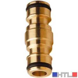RACCORDO CONNETTORE A DUE INNESTI IN OTTONE