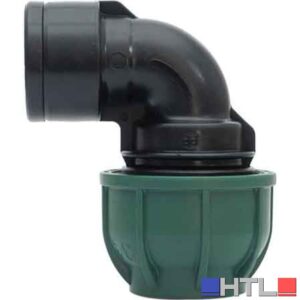 GOMITO A 90° A STRINGERE CON DERIVAZIONE FIL. FEMMINA Ø mm 16x1/2" - 10 PN