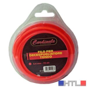 FILO PER DECESPUGLIATORE TONDO CARDINALE Ø 2,4 mm x 15 mt