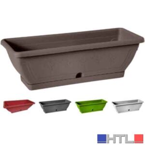 CASSETTA CON SOTTOCASSETTA 'VENEZIA' cm 40x19x16h - Colore antracite