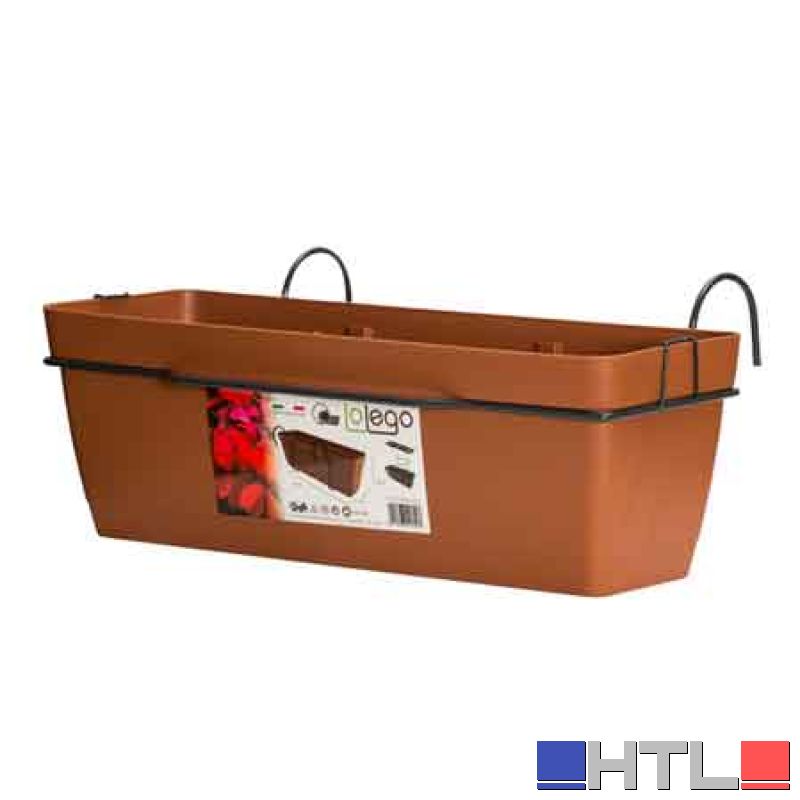 CASSETTA CON BALCONIERA 'LOLEGO' cm 60x29x18h - Colore Terracotta