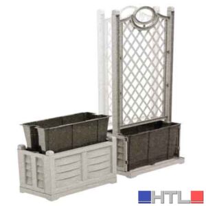 FIORIERA CON SPALLIERA 'SEPARE' 80x42,5x150h cm - Colore Bianco